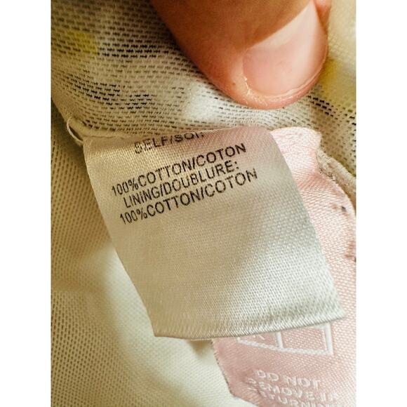 TANYA TAYLOR Blue Floral Cotton Off Shoulder Puff Sleeves Alondra Top Size 2 - Picture 10 of 14